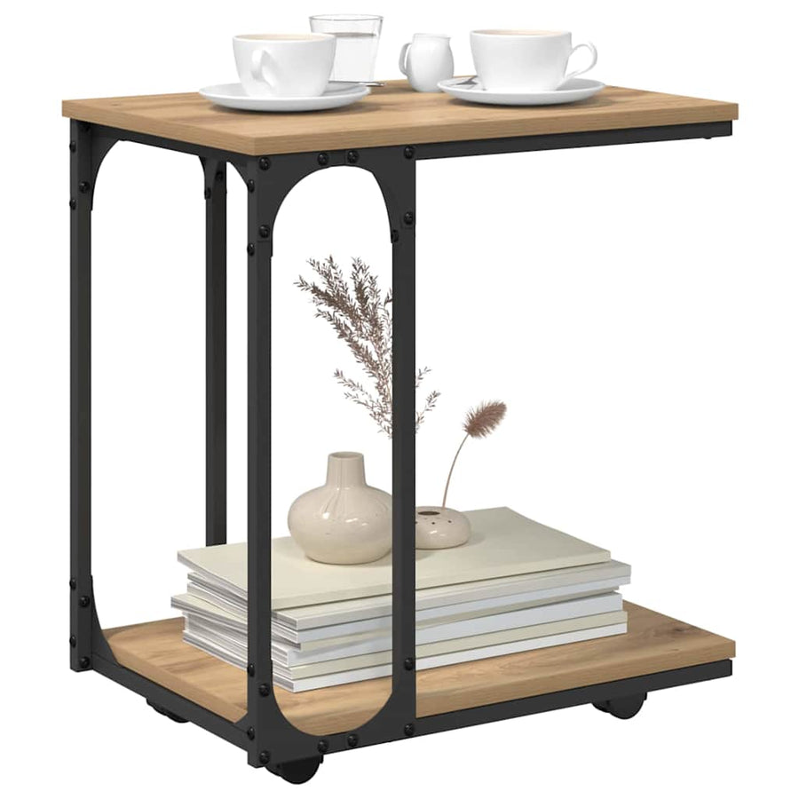 Bijzettafel Artisan Eiken 50 x 35 x 55.5 cm Bewerkt hout