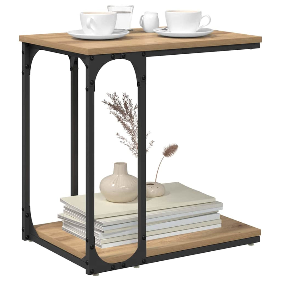 Bijzettafel Artisan Eiken 50 x 35 x 52 cm Bewerkt hout