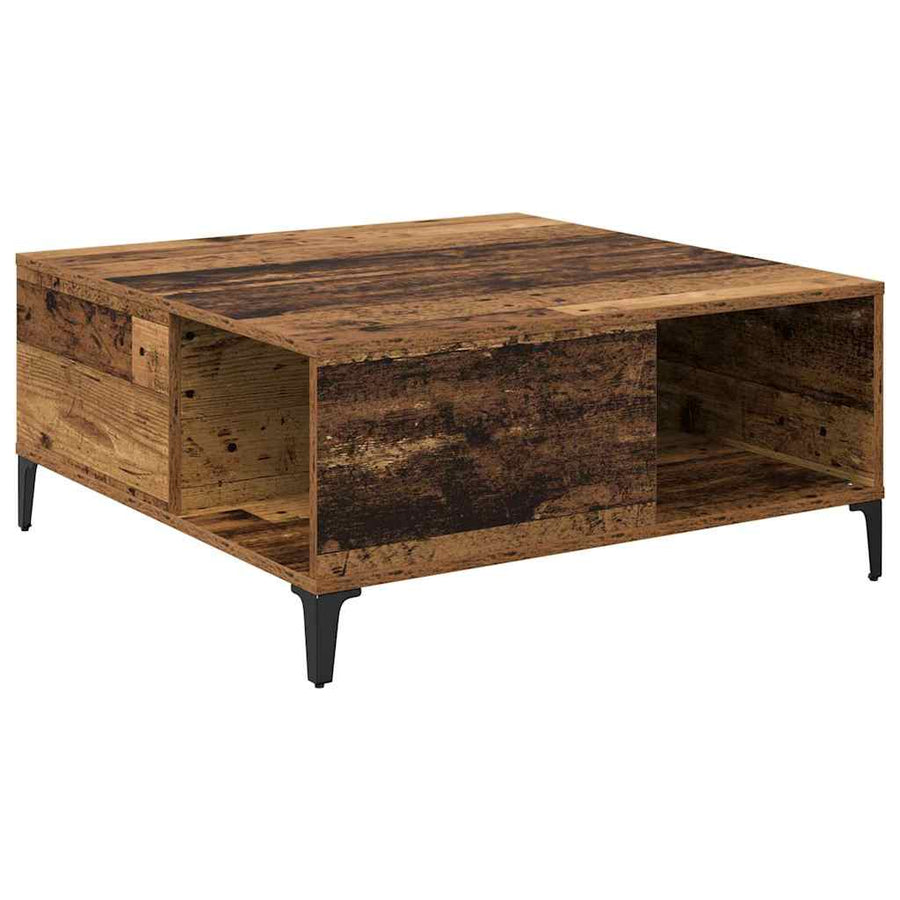 Salontafel Oud Hout 80 x 80 x 36,5 cm Bewerkt hout