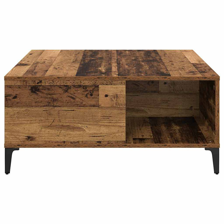 Salontafel Oud Hout 80 x 80 x 36,5 cm Bewerkt hout