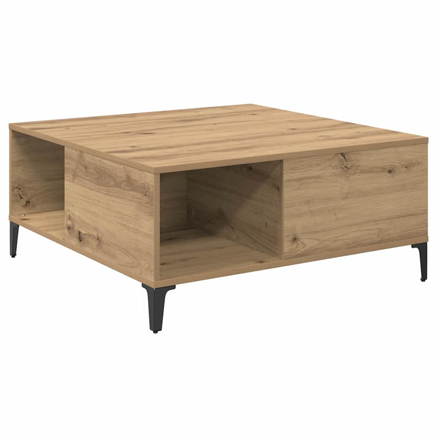 Salontafel Artisan Eiken 80 x 80 x 36,5 cm Bewerkt hout