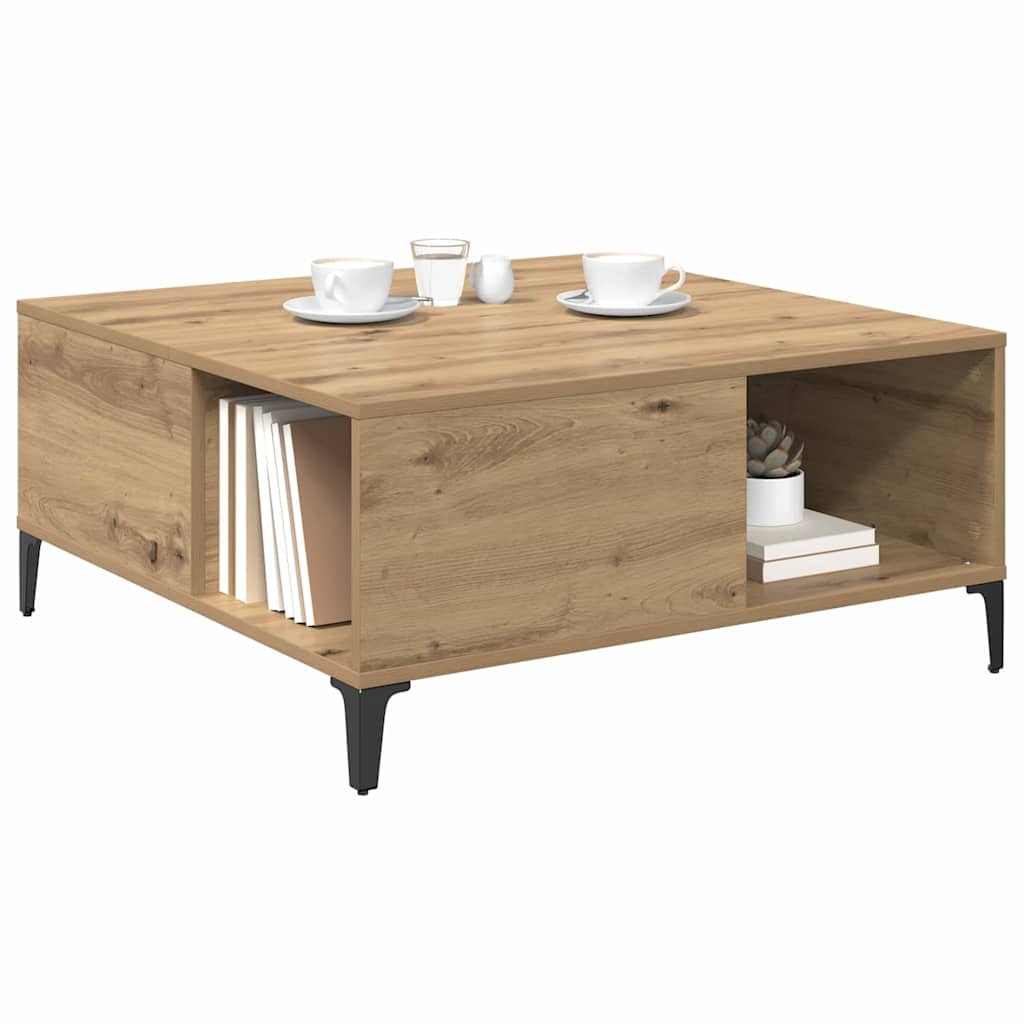Salontafel Artisan Eiken 80 x 80 x 36,5 cm Bewerkt hout