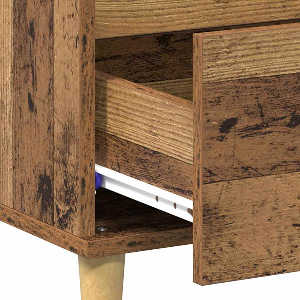 Salontafel met lade Oud Hout 90 x 50 x 35 cm Bewerkt hout
