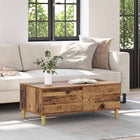 Salontafel 90x50x35 cm oud hout met lade