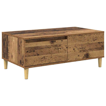 Salontafel met lade Oud Hout 90 x 50 x 35 cm Bewerkt hout