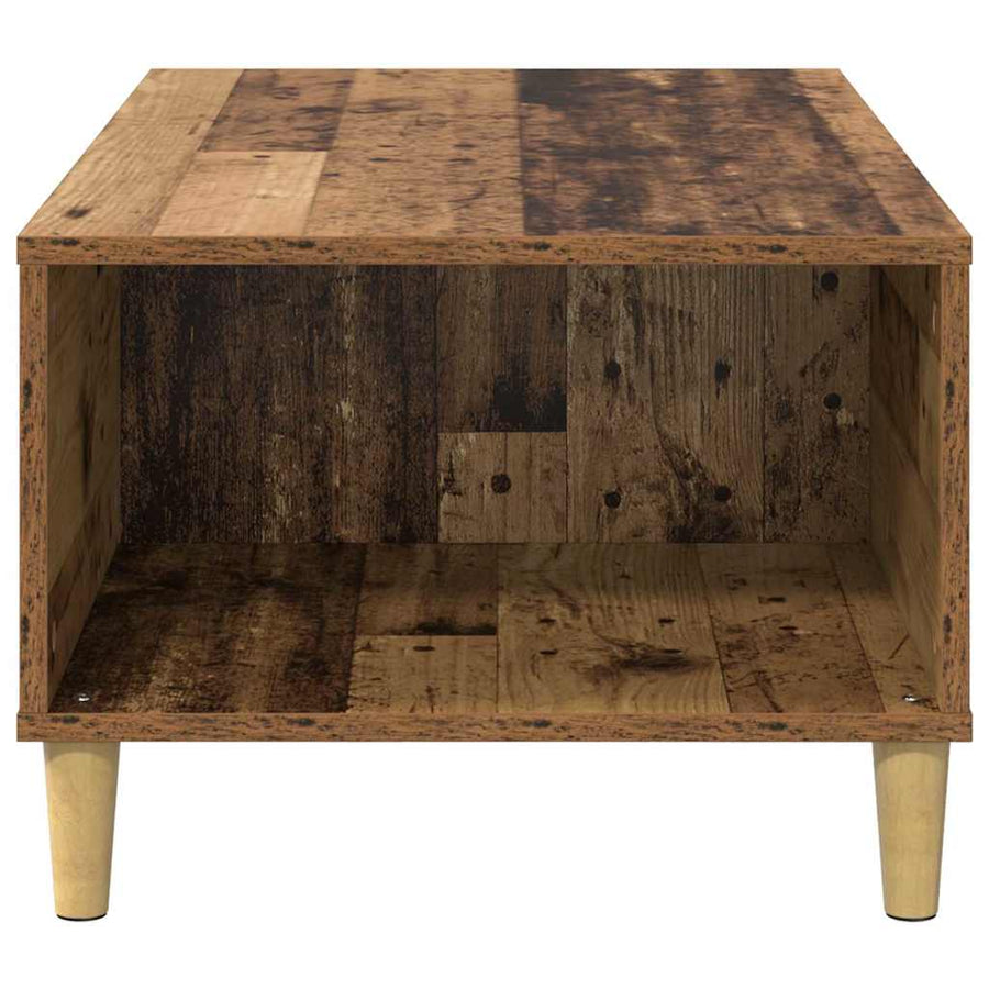 Salontafel met lade Oud Hout 90 x 50 x 35 cm Bewerkt hout