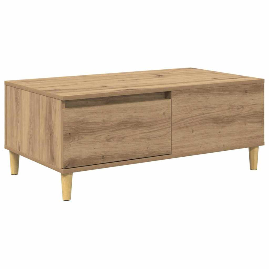 Salontafel met lade Artisan Eiken 90 x 50 x 35 cm Bewerkt hout