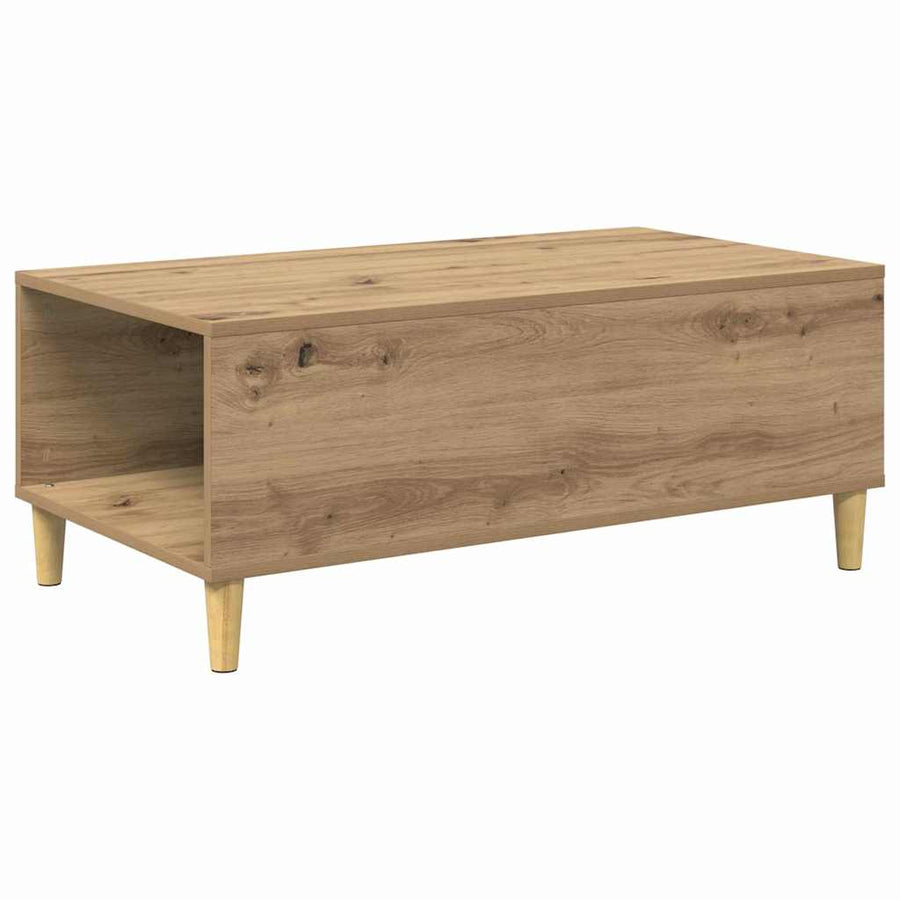 Salontafel met lade Artisan Eiken 90 x 50 x 35 cm Bewerkt hout