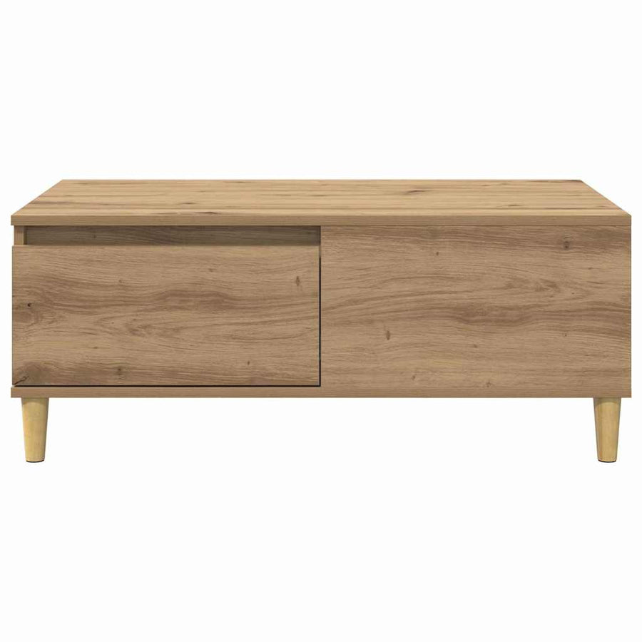 Salontafel met lade Artisan Eiken 90 x 50 x 35 cm Bewerkt hout