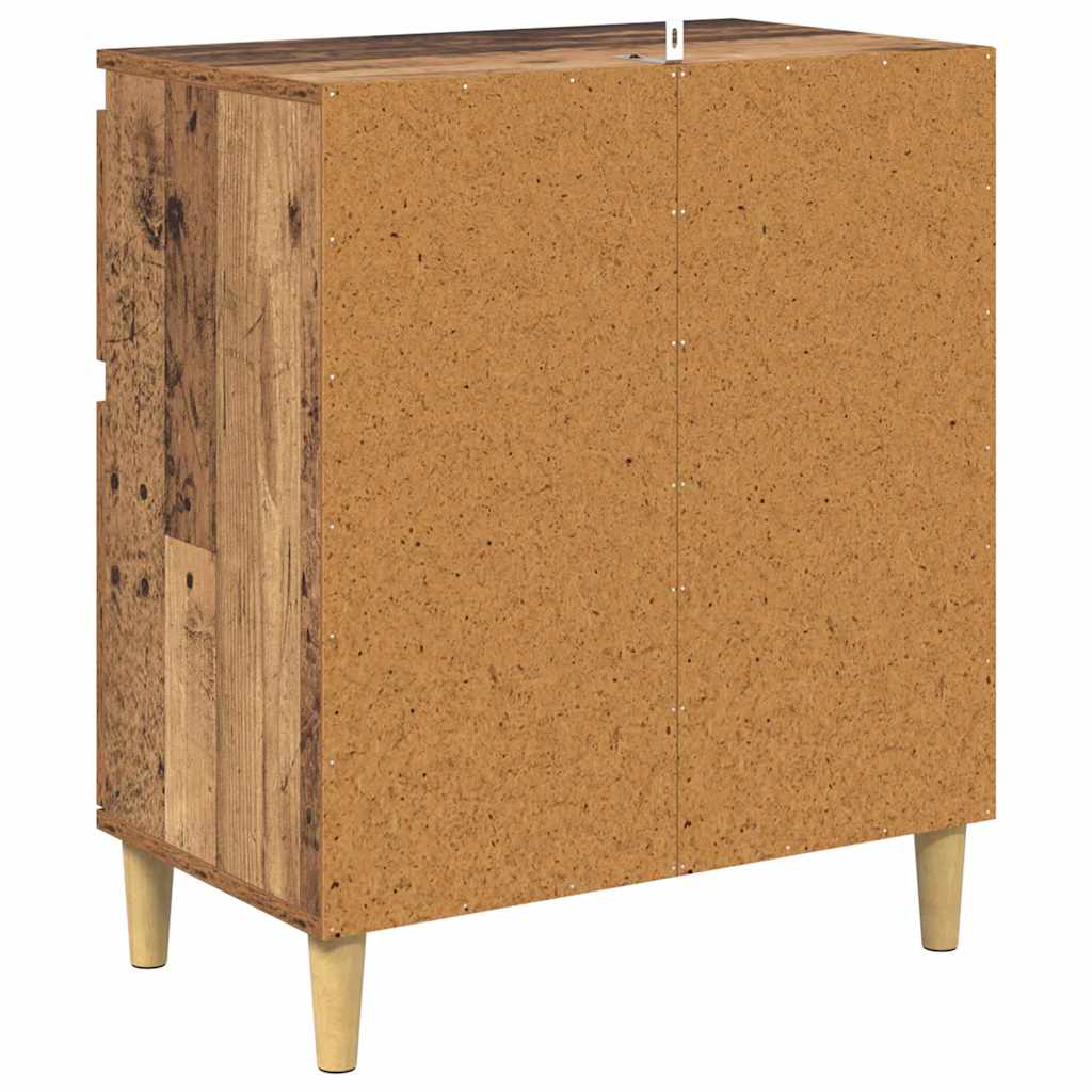 Dressoir met lade Oud Hout 60 x 35 x 70 cm Bewerkt hout