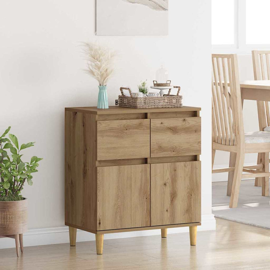 Dressoir met lade Artisan Eiken 60 x 35 x 70 cm Bewerkt hout