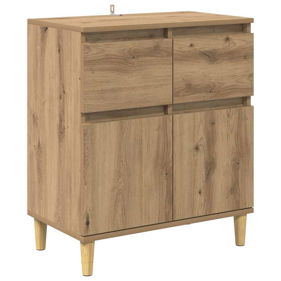 Dressoir met lade Artisan Eiken 60 x 35 x 70 cm Bewerkt hout