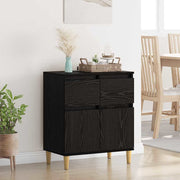 Dressoir zwart eiken 60x35x70 cm