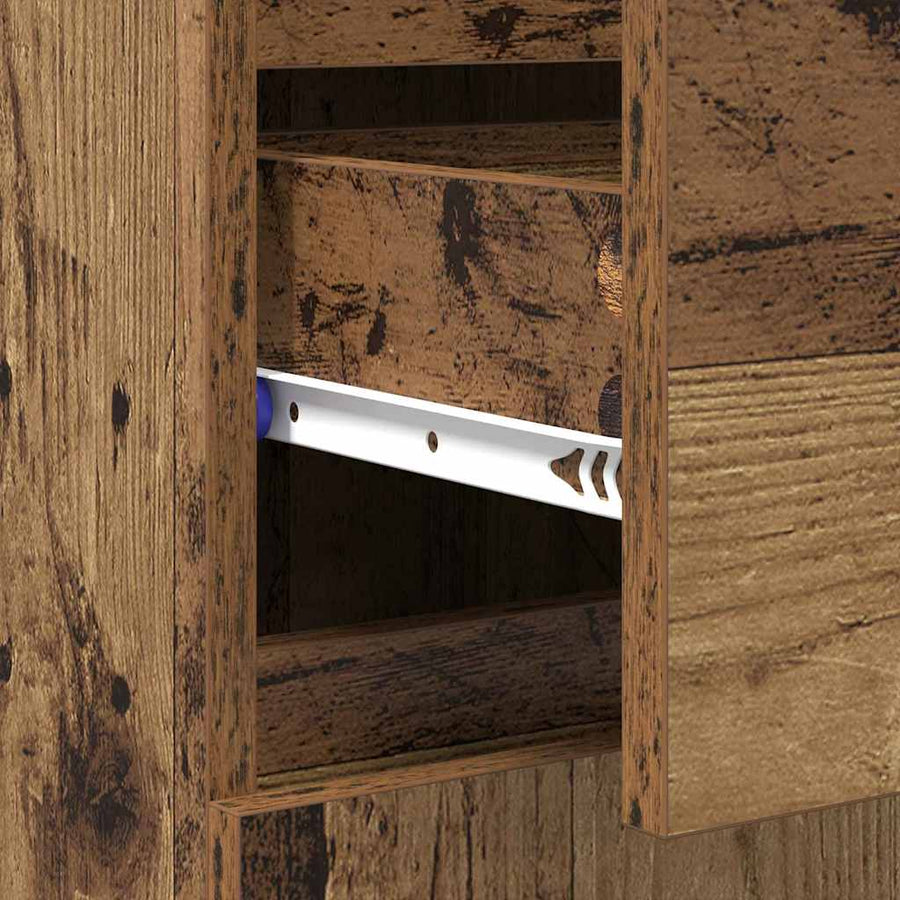 Dressoir Oud Hout 60 x 35 x 70 cm Gemonteerd hout en ijzer