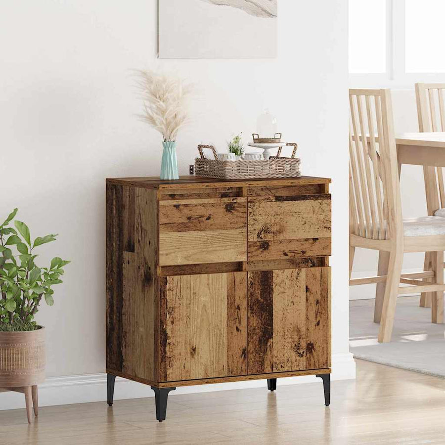 Dressoir Oud Hout 60 x 35 x 70 cm Gemonteerd hout en ijzer