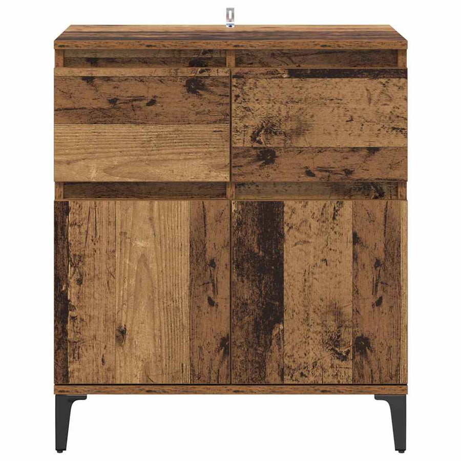 Dressoir Oud Hout 60 x 35 x 70 cm Gemonteerd hout en ijzer