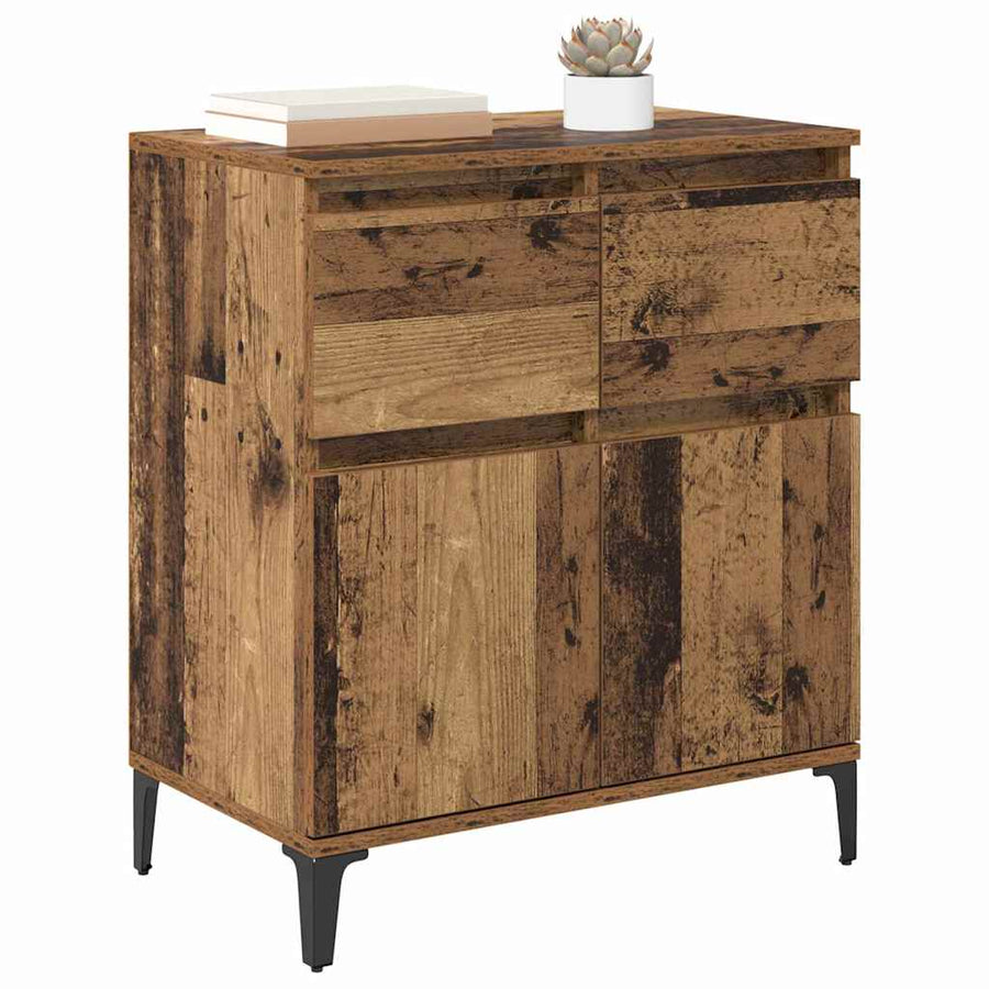 Dressoir Oud Hout 60 x 35 x 70 cm Gemonteerd hout en ijzer