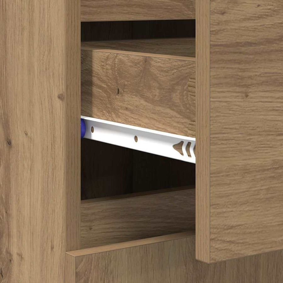 Dressoir Artisan Eiken 60 x 35 x 70 cm Gemonteerd hout en ijzer