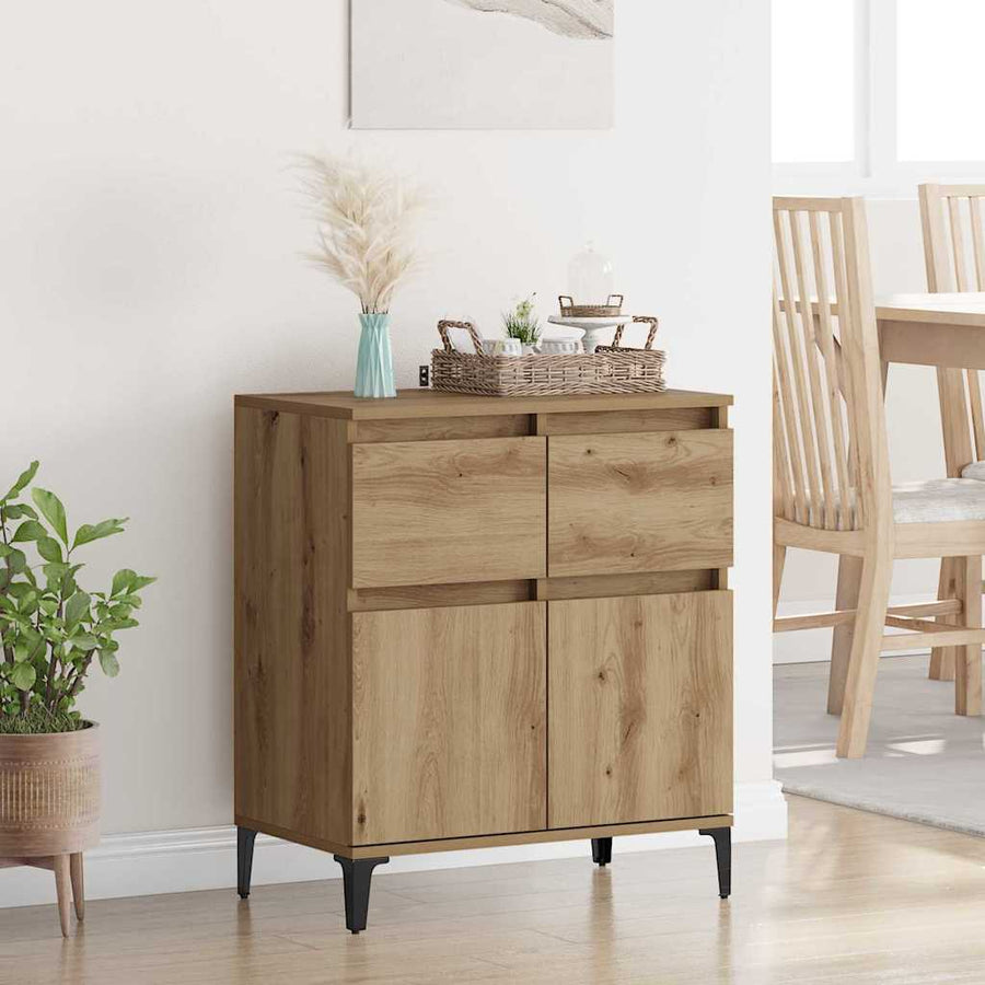 Dressoir Artisan Eiken 60 x 35 x 70 cm Gemonteerd hout en ijzer