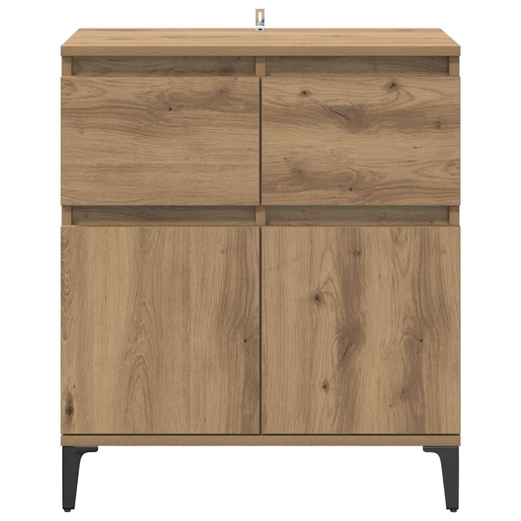 Dressoir Artisan Eiken 60 x 35 x 70 cm Gemonteerd hout en ijzer