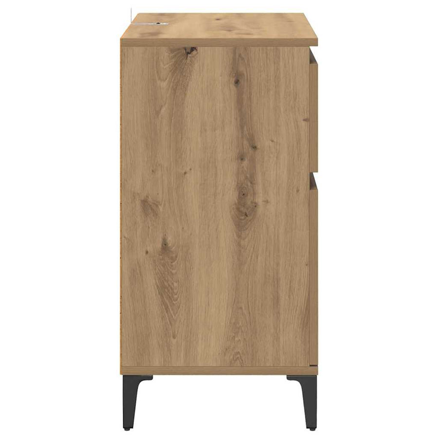 Dressoir Artisan Eiken 60 x 35 x 70 cm Gemonteerd hout en ijzer