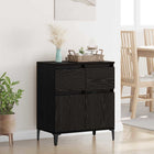 Sideboard Black Oak 60 x 35 x 70 cm Assembled wood and iron