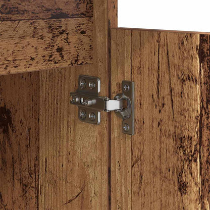 Nachtkastje met lade 2 pcs Oudhout 40 x 35 x 70 cm Bewerkt hout