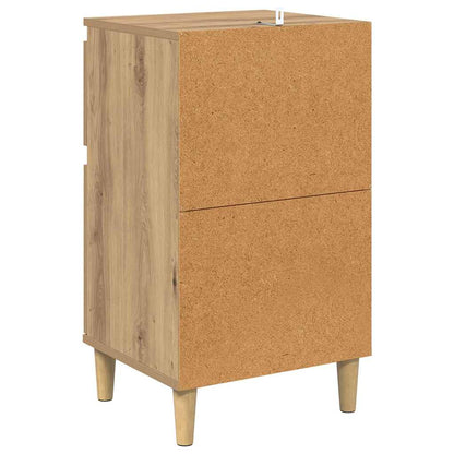 Nachtkastje met lade Artisan Eiken 40 x 35 x 70 cm Bewerkt hout