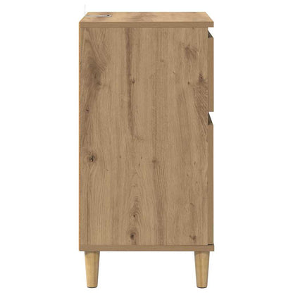 Nachtkastje met lade Artisan Eiken 40 x 35 x 70 cm Bewerkt hout