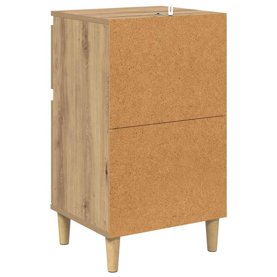 Nachtkastje 2 pcs Artisan Eiken 40 x 35 x 70 cm Bewerkt hout