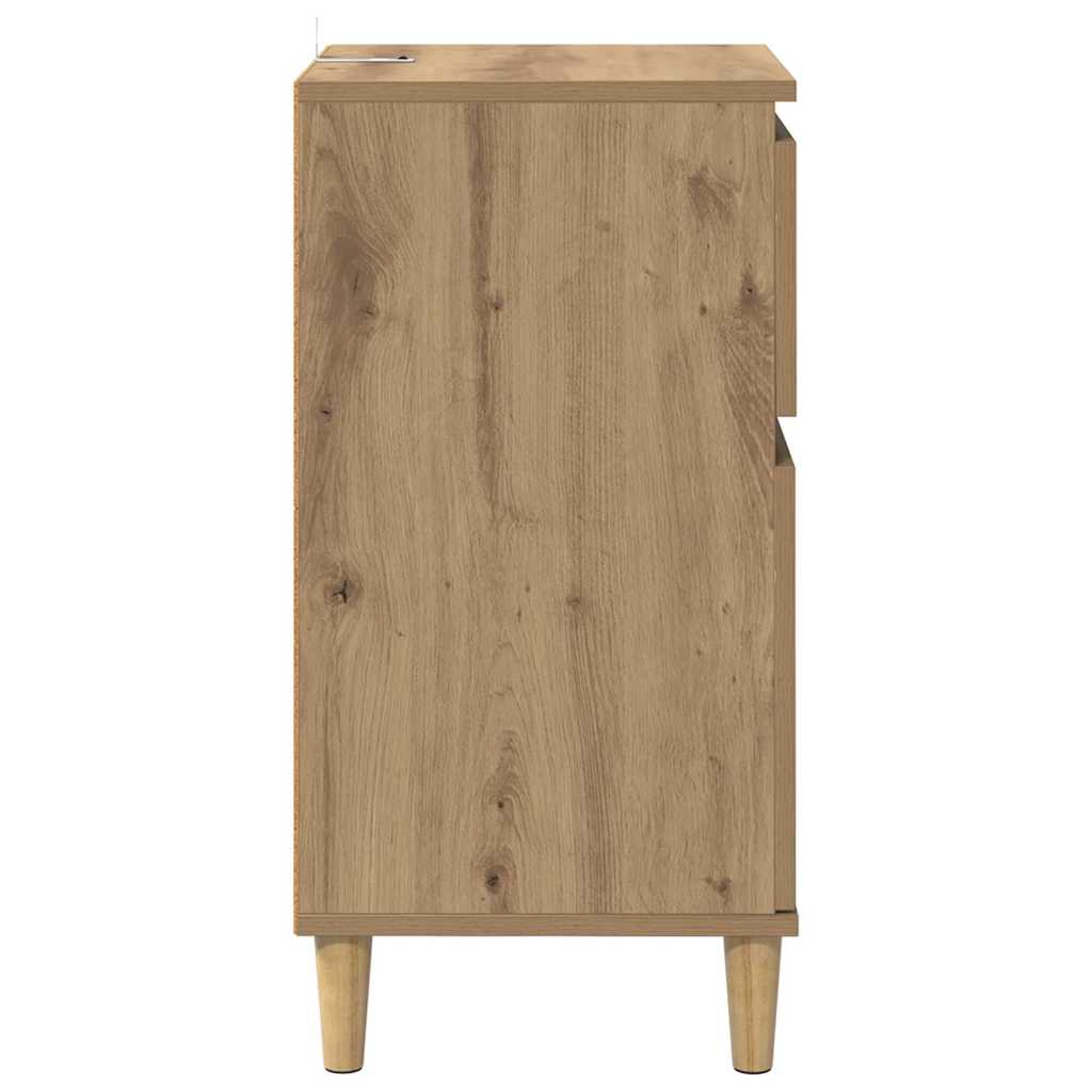 Nachtkastje 2 pcs Artisan Eiken 40 x 35 x 70 cm Bewerkt hout