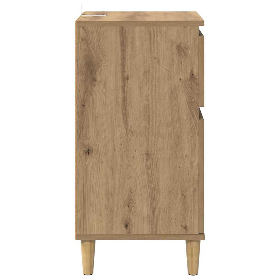 Nachtkastje 2 pcs Artisan Eiken 40 x 35 x 70 cm Bewerkt hout