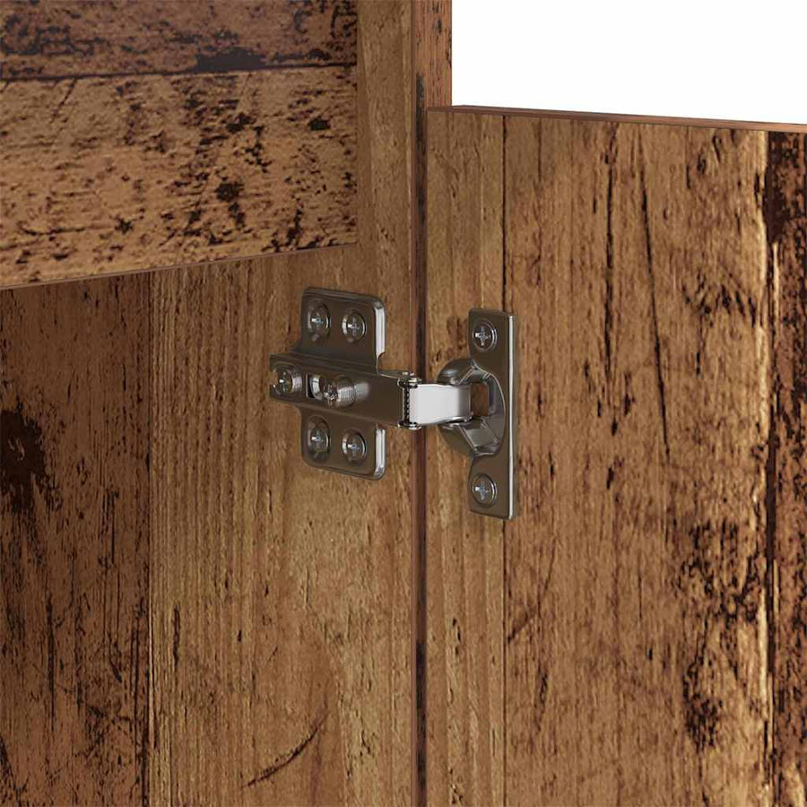 Nachtkastje met lade Oud hout 40 x 35 x 70 cm Bewerkt hout