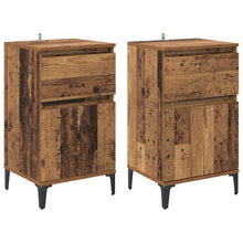 Nachtkastje 2 pcs Oud hout 40 x 35 x 70 cm Bewerkt hout