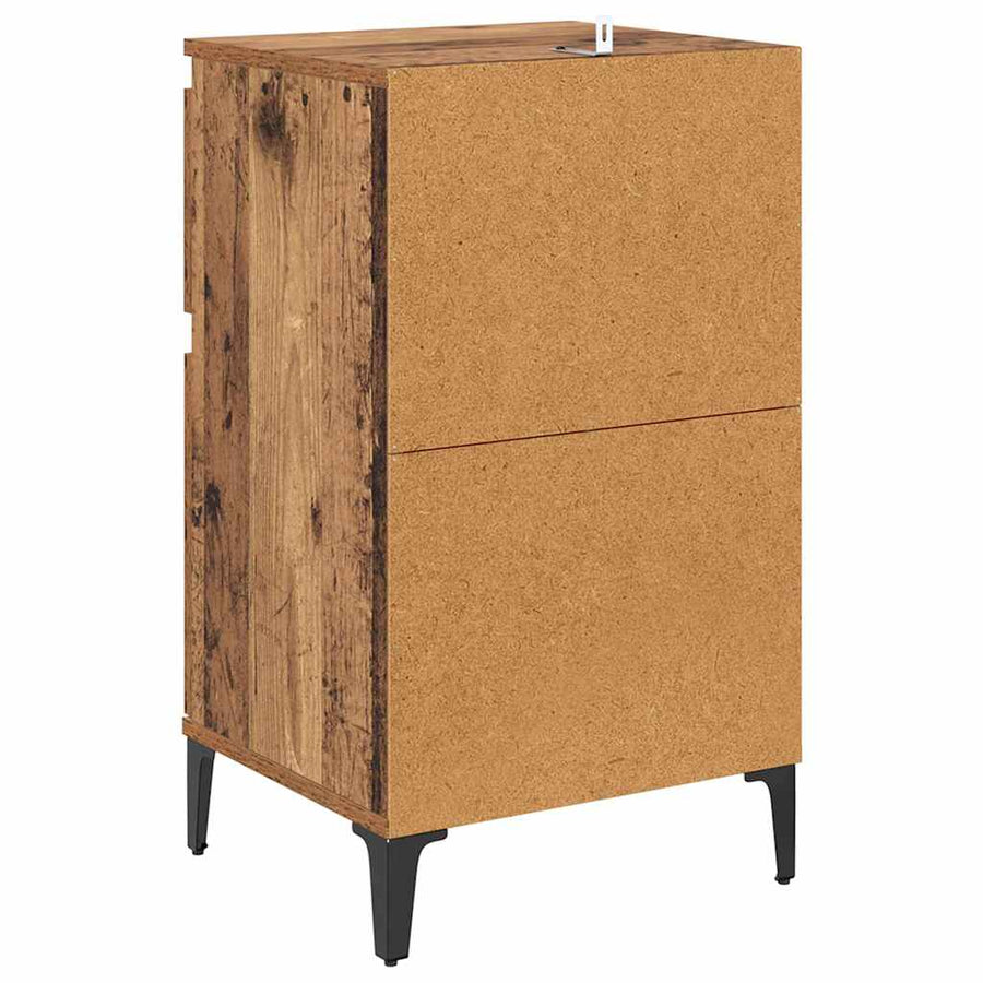 Nachtkastje 2 pcs Oud hout 40 x 35 x 70 cm Bewerkt hout