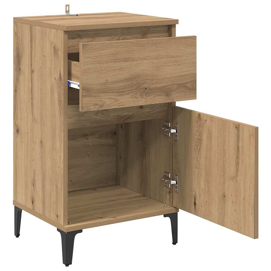 Nachtkastje 2 pcs artisanaal eikenkleurig 40 x 35 x 70 cm
