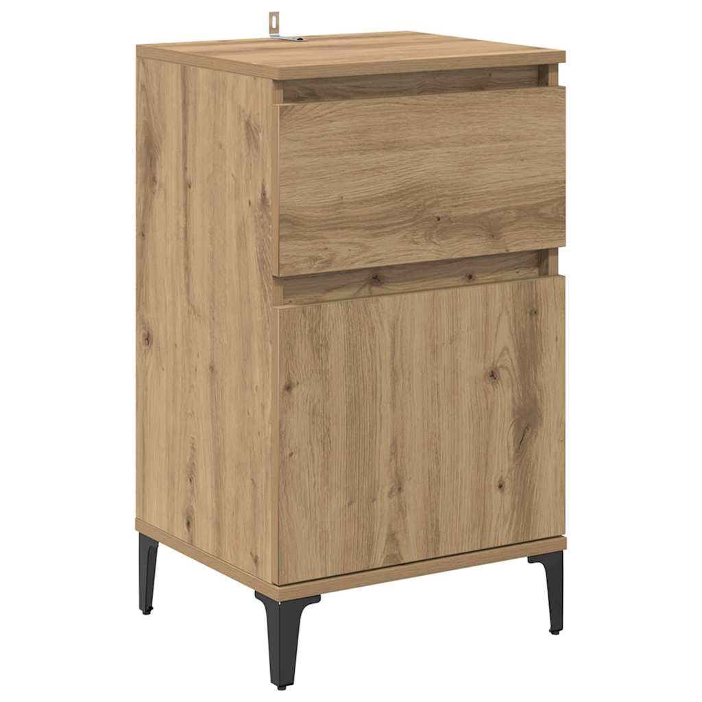 Nachtkastje 2 pcs artisanaal eikenkleurig 40 x 35 x 70 cm