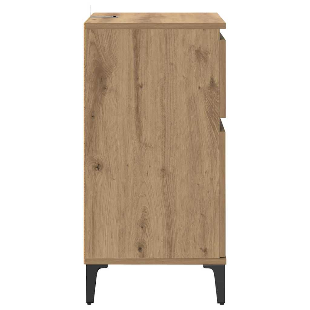 Nachtkastje 2 pcs artisanaal eikenkleurig 40 x 35 x 70 cm