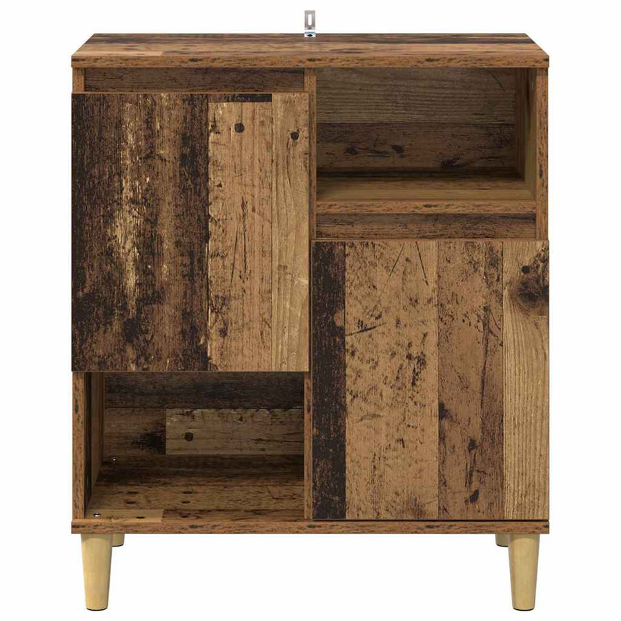 Dressoir Oud hout 35 x 60 x 70 cm Bewerkt hout