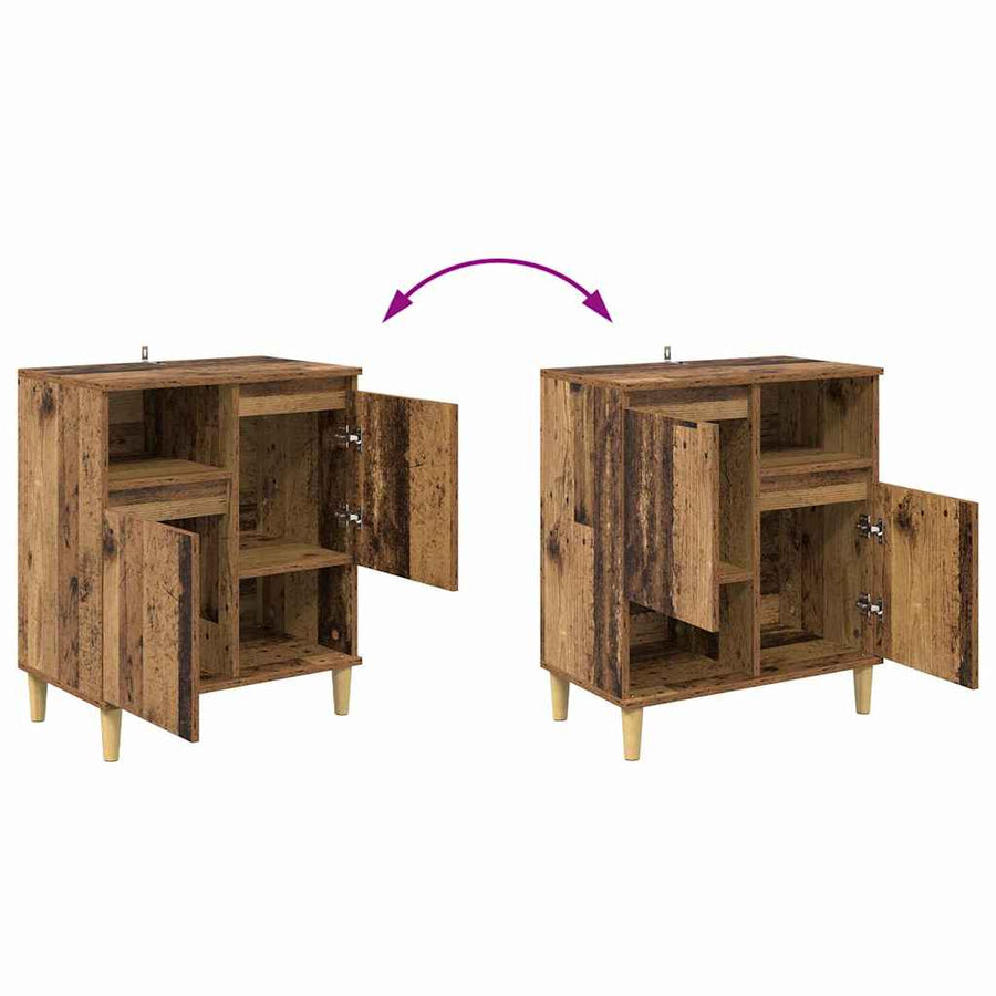 Dressoir Oud hout 35 x 60 x 70 cm Bewerkt hout