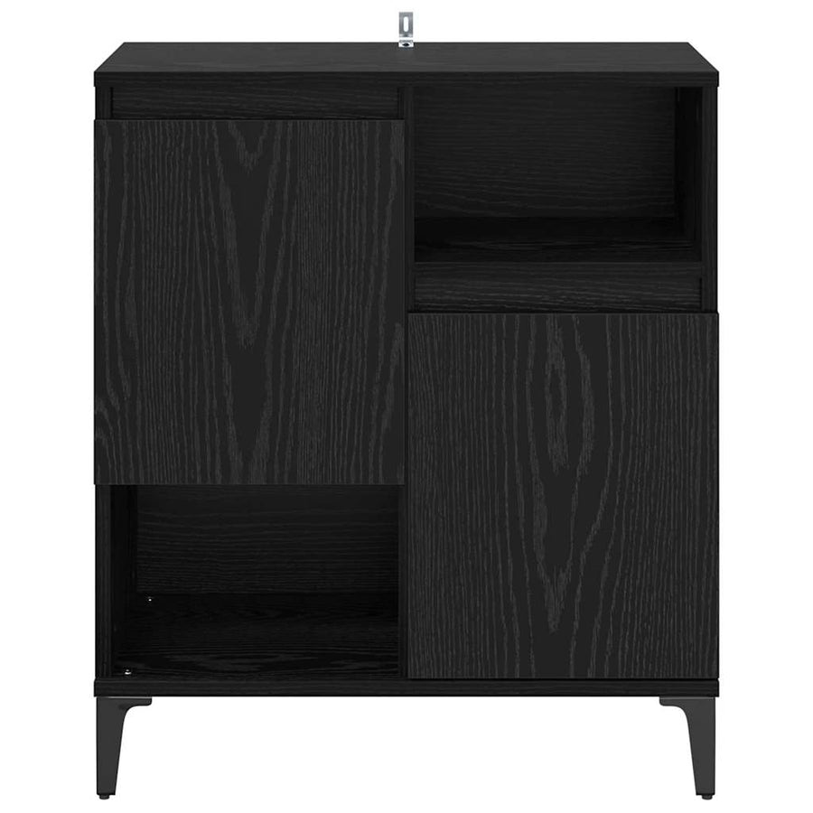 Dressoir Zwart Eiken 60 x 35 x 70 cm Bewerkt hout