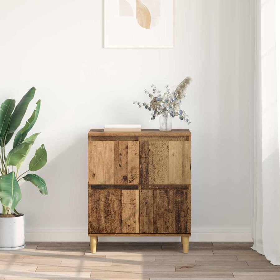 Dressoir Oud Hout 60 x 35 x 70 cm Bewerkt hout