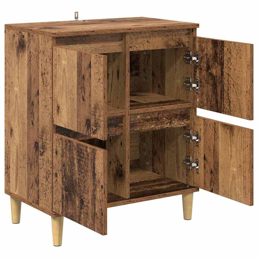 Dressoir Oud Hout 60 x 35 x 70 cm Bewerkt hout