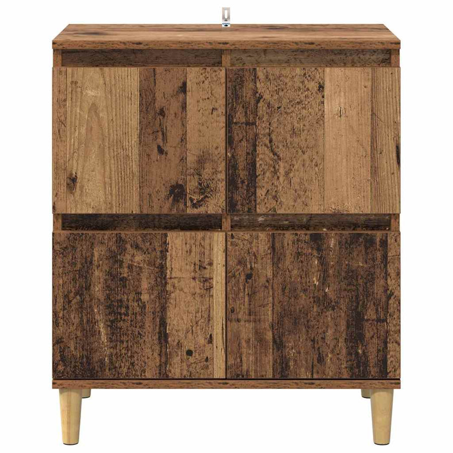 Dressoir Oud Hout 60 x 35 x 70 cm Bewerkt hout