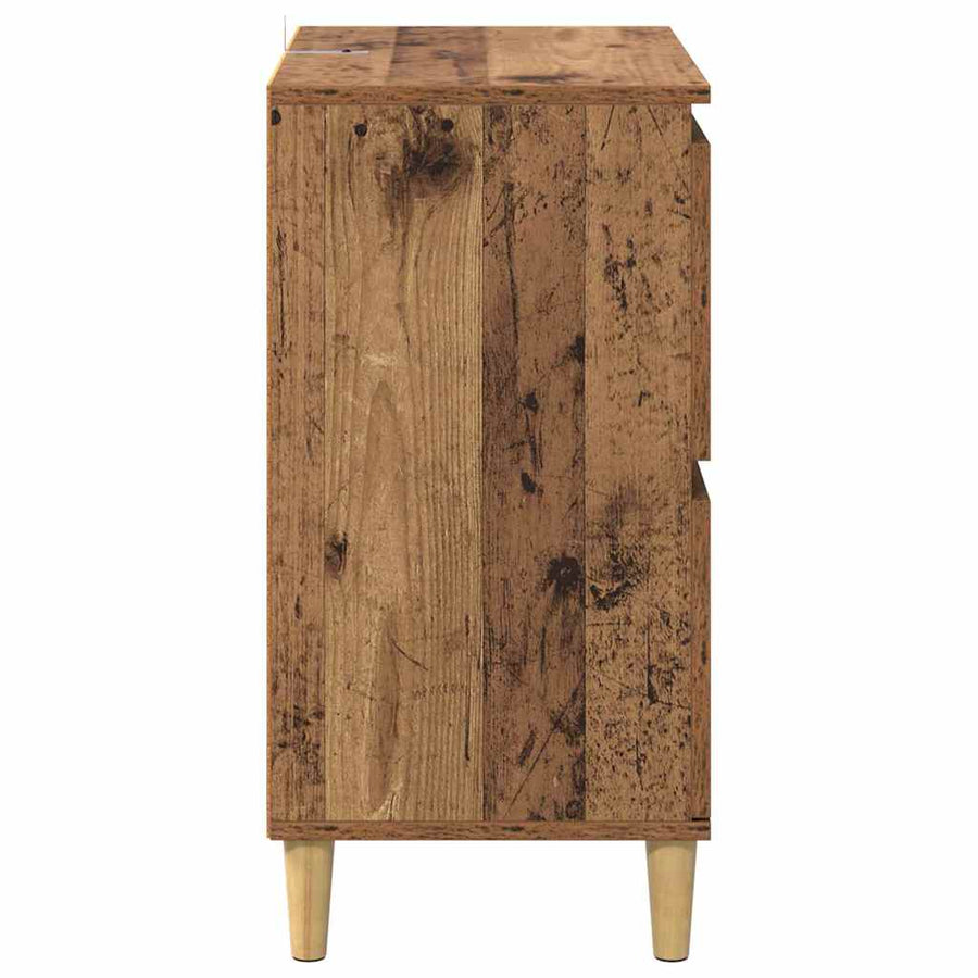Dressoir Oud Hout 60 x 35 x 70 cm Bewerkt hout