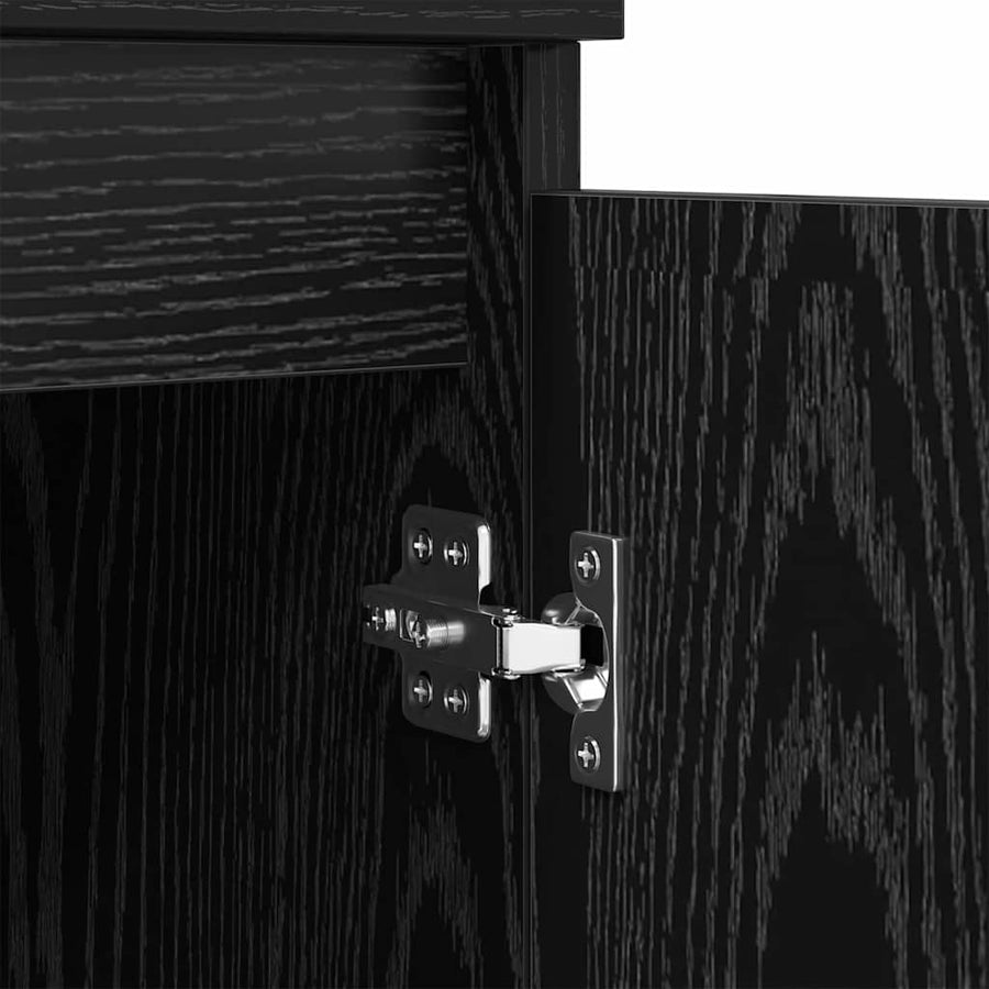 Dressoir Zwart Eiken 60 x 35 x 70 cm Bewerkt hout