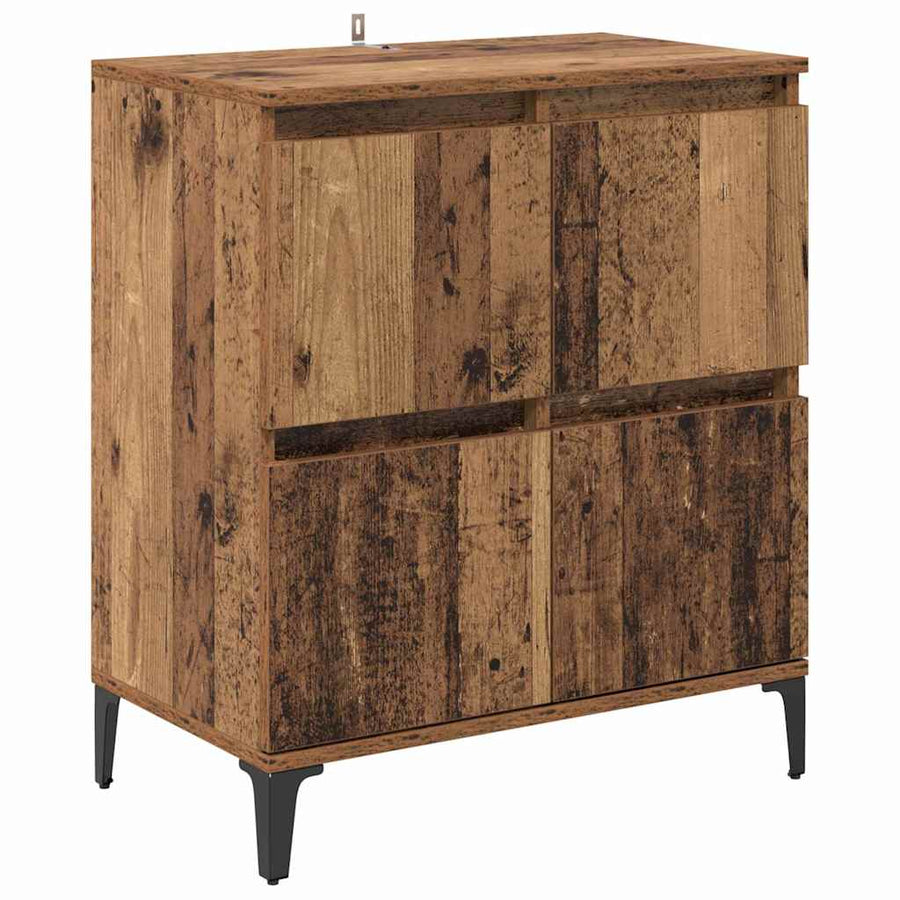 Dressoir Oud Hout 60 x 35 x 70 cm Gemonteerd hout en ijzer
