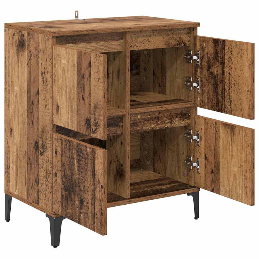 Dressoir Oud Hout 60 x 35 x 70 cm Gemonteerd hout en ijzer