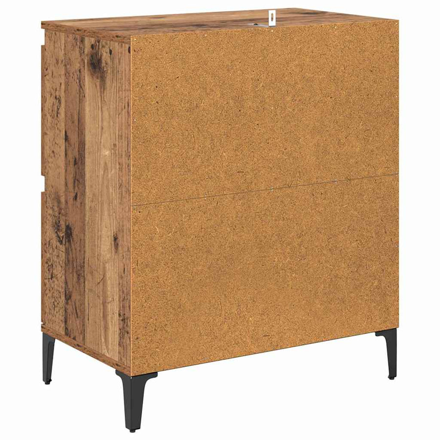 Dressoir Oud Hout 60 x 35 x 70 cm Gemonteerd hout en ijzer