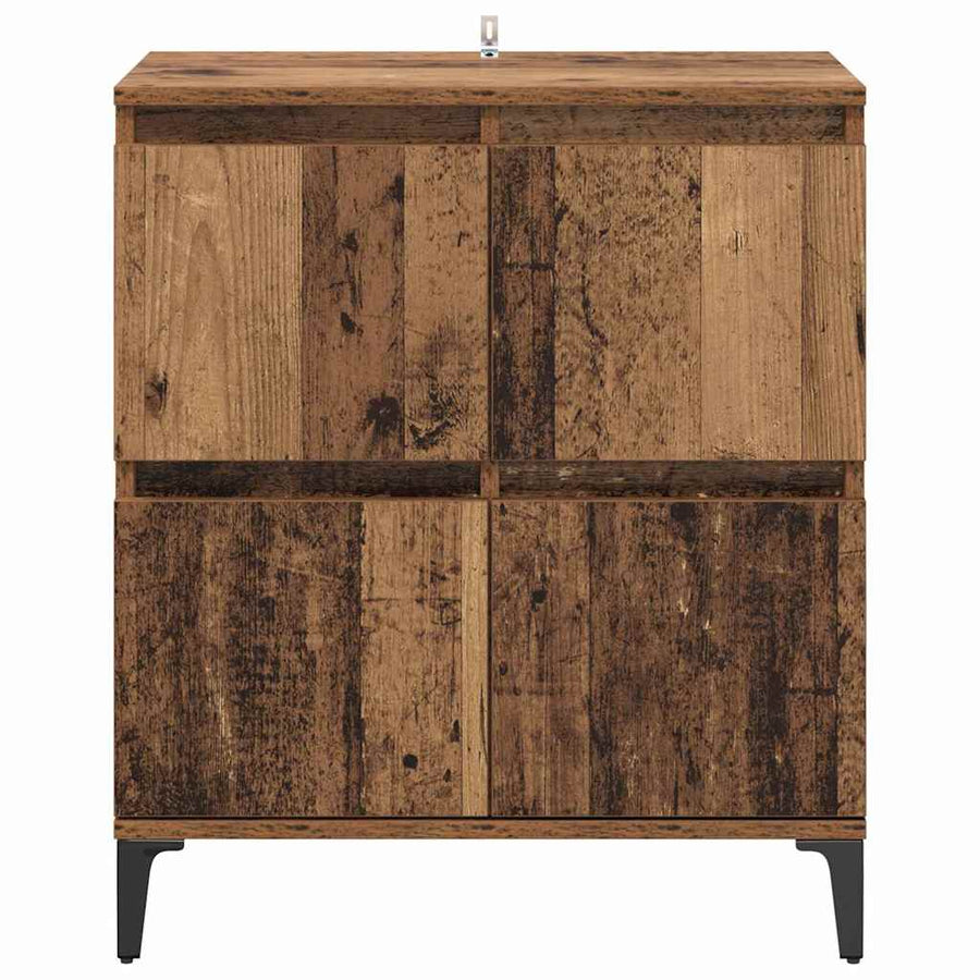 Dressoir Oud Hout 60 x 35 x 70 cm Gemonteerd hout en ijzer